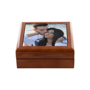 <b>Wedding</b> Ring Wood Jewelry Box Fashion Jewelry High Polished Rectangle Shape Wholesale Solid Wood Jewelry Natural Wooden Box - Product Image 1