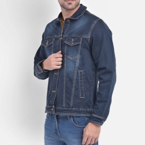 New Arrival New Stylish Rain Jacket Men Denim Winter Denim Pocket Ripped Jacket Plus Size Button Front Denim Jeans Jacket <b>Boys</b> - Product Image 3