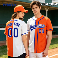 Maillots de baseball personnalisés en sublimation, respirants, avec broderie et impression, vierges, avec boutons – Vente en gros usine