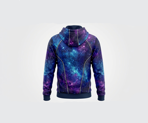 Sweat à capuche personnalisé en sublimation, 100% polyester, pull sportif avec logo personnalisé - Product Image 2