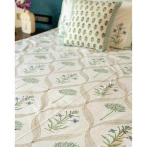 Parure de lit en coton imprimé floral esthétique faite à la main, respirante, pour toutes les saisons, décorative pour la maison, prix de gros - Product Image 4