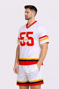 Conjunto de Camiseta y Pantalones Cortos de Fútbol Americano de Alta Calidad, Uniforme Deportivo Transpirable, Ropa de Equipo Personalizada para Entrenamientos y Partidos - Product Image 6