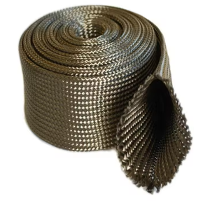 <b>Heat</b> Resistant Braided Sleeve for Wiring Harness <b>Heat</b> Treated Basalt Fiber Sleeving - Product Image 1