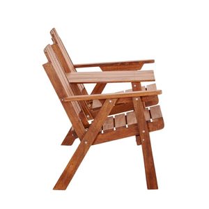 Luxury 2 Seater <b>Bench</b> Chair Wooden Seating with Wooden Frame for Living Room Bedroom Premium Home Furniture - Product Image 3