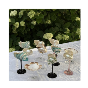 Copa de Vino de Cristal con Conchas Marinas Hecha a Mano, Vaso Natural para Bebidas Costeras, Decoración para Navidad, Año Nuevo, Bodas, Fiestas, Hoteles, Restaurantes y Hogar - Product Image 4