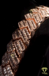 Cadena Cubana Esmeralda con Incrustaciones de Diamantes Moissanite VVS en Plata de Ley 925, Joyería Hip Hop, Cadena para Hombre, Estilo Rapero - Product Image 3