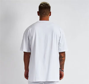 Camiseta de Manga Corta para Hombre de Algodón Grueso de Alta Calidad, Marca de Moda Transfronteriza, Camiseta Holgada de Talla Grande para Hombre - Product Image 4