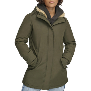 Eco-Friendly Breathable Quilted Winter Solid Stand Collar Canvas 100% Polyester Motorcycle <b>Jacket</b> Women's Coat - Product Image 4