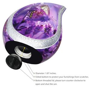 Sophisticated Aluminum Tear Drop Cremation Memorial <b>Keepsake</b> Urn <b>Ash</b> Holder Featuring Durable Premium Craftsmanship - Product Image 5