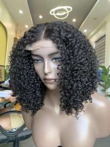 Venta al por mayor 100% sin procesar doble dibujado vietnamita Remy extensiones de cabello rizado Jerry rizos con cierre de encaje HD/Frontal - Product Image 1