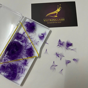 Extensiones de Pestañas Premium 10D Preformadas, Color Negro Mate, Estilo Coreano, Base Puntiaguda, Ligeras y Suaves - Product Image 2