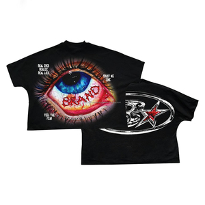 Camiseta Gráfica Oversize con Estampado Digital Personalizado, 275 g/m², Algodón, Corte Desgastado, Bajo sin Rematar, Manga Larga, Estilo Cropped para Hombre - Product Image 4