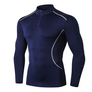 Chemises de compression OEM personnalisées de haute qualité, vêtements de fitness pour hommes, vêtements de compression de haute qualité, t-shirt à manches longues uni sans couture - Product Image 4