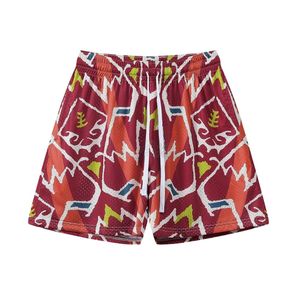 Shorts en maille pour hommes, imprimé personnalisé par sublimation, respirant, en polyester, au-dessus du genou, pour le basketball, la gym et le streetwear - Product Image 4