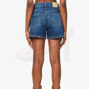 Shorts en jean pour femmes, délavé vintage, taille haute, vêtements de mode en denim pour le quotidien, shorts en jean premium pour femmes - Product Image 3