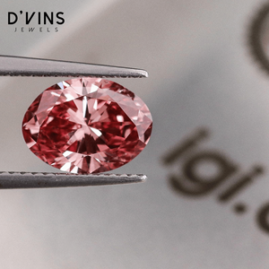 D'vins Jewels - Diamantes Cultivados en Laboratorio, Corte Excelente, Forma Ovalada, 1-3 CT, VS2, Color Fancy Light, para Joyería, Envío Inmediato - Product Image 1