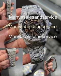 Unisex Luxury Stainless Steel Bracelet Skeleton Moissanite <b>Wristwatch</b> Antique <b>Automatic</b> Mechanical for Business - Product Image 2