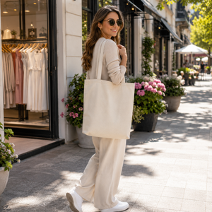 Heavy Duty Cotton <b>Canvas</b> <b>Tote</b> <b>Bag</b> | Reusable Eco Friendly Shopping Carry <b>Bag</b> Custom Printed <b>Canvas</b> <b>Tote</b> for Grocery Retail Daily - Product Image 2