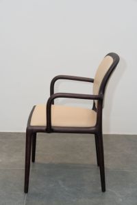 Chaise de salle à manger scandinave design, en bois massif, siège rembourré, mobilier moderne pour hôtel et appartement, OEM ODM PISANO - Product Image 3