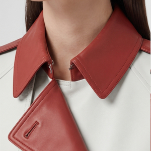 Abrigo de Cuero de Moda para Mujer, Gabardina de Cuero de Alta Calidad, Abrigo Largo de Cuero con Botones para Mujer, Abrigo de Cuero con Bolsillos para Mujer - Product Image 4