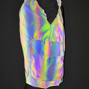 Shorts cargo réfléchissants holographiques pour hommes, été, jogging, cyclisme, brillent la nuit, multi-poches, shorts de sport décontractés pour hommes - Product Image 2