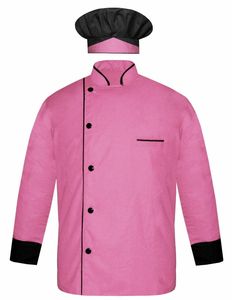 Medieval Arms Shop Handmade Embroidery <b>Pink</b> Polyester Woven Chef Coat With Cap Long Sleeve High Quality Craft Home Decorative - Product Image 1