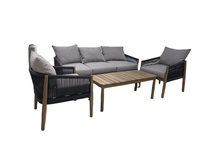Fabricant d'ensemble de canapés convertibles en bois sur mesure meubles de jardin populaires pour patio extérieur pour le prix du salon