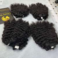 Cloudyhair Cheveux vierges vietnamiens en soie de qualité supérieure, bruts, noirs, bouclés birmans, 8-40 pouces, double trame, 100g