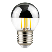 Bohlam Filamen LED Setengah Perak 2W 4W 6W 8W A60 G45 G80 G95 G125 Lampu Filamen LED Setengah Emas