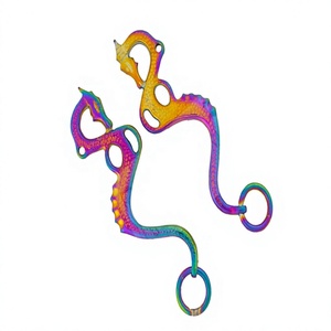 Harnais de cheval en acier inoxydable réglable style Dragon Hackamore, équipement d'équitation anglais et western, matériel d'entraînement - Product Image 3