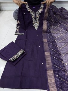 LD CREATION Modern Silk Kurti <b>Pant</b> Dupatta Set for Women Embroidered <b>Sequin</b> Work Jacquard Printed Dupatta - Product Image 6