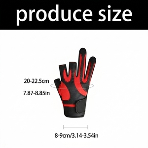 Guantes de pesca de medio dedo, sintéticos, antideslizantes, resistentes al desgaste, unisex, para todas las estaciones, cierre de gancho y bucle - Product Image 4