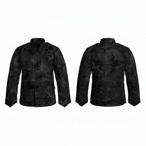 100% Cotton Material Custom Camouflage Field Jacket Stand Collar Long Sleeve Utility Workwear Jacket Custom Printed Style <b>Coat</b> - Product Image 2