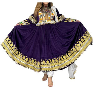 Robes afghanes pour femmes brodées sur mesure, respirantes, de qualité supérieure, en tissu tribal Banjara pour la danse du ventre, robe traditionnelle afghane - Product Image 3