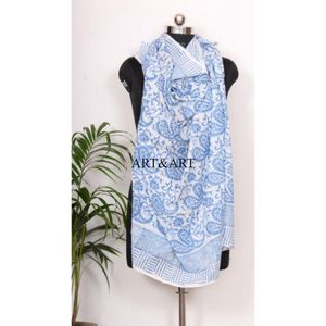 Sarong bohème en coton fait main pour femme, imprimé au bloc, paréo et tenue d'été pour la plage - Product Image 1