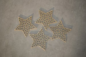 Decoración de Pared de Estrella de Madera Hecha a Mano, Adorno Colgante con Recortes Geométricos para Bodas, Hogar y Sala de Estar - Product Image 5