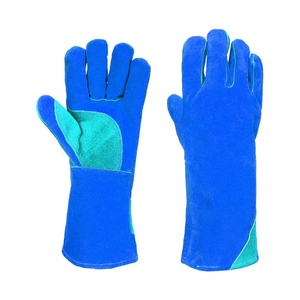 Gants de soudage en cuir de vachette fendu, protection des paumes et des pouces, ignifuges, résistants à l'abrasion, pour travaux lourds et barbecue - Product Image 2