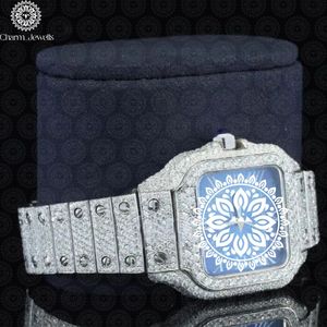 Montre de luxe pour femme Charm Jewells, boîtier en acier inoxydable, cadran analogique en verre, bouton poussoir, fermoir caché, mouvement mécanique automatique 40 mm - Product Image 3