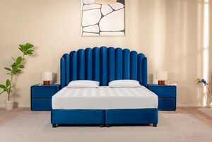 Cama King Size de madera maciza hecha a mano de lujo con cabecero y piecera, muebles de dormitorio de madera tallados a mano de alta calidad - Product Image 6