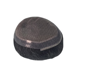 Peluca de Cabello Humano Australiano, Cabello Natural Remy, Prótesis Capilar China, Toupee Taz Hair BD, Ondas Suaves, Ondas Profundas, Lace Front - Product Image 1