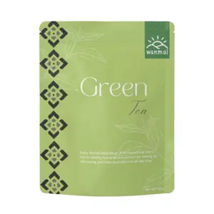 Wanmai29 Groene Thee In Kraft Weekzak Instant Honing Gember Thee Custom Smaak Poeder Thee Aangepaste Verpakkingsstijl