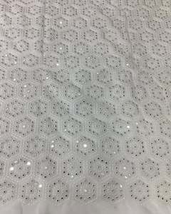 Custom Design Sequin Embroidery Fabric Luxury Beaded Lace Fabric African Fashion Dress <b>Material</b> - Product Image 2
