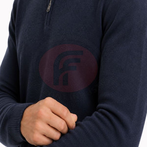 Everyday Fashion Top Men <b>Quarter</b> <b>Zip</b> <b>Sweater</b> Long Sleeve Soft Knit Winter Casual Warm Eco-Friendly Breathable 100% Cotton - Product Image 4