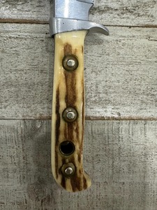 Cuchillo Bowie Puma para Caza, Hoja de Acero Inoxidable con Punta Clip, Mango de Hueso, Funda de Cuero, Uso en Exteriores, Hecho a Mano, Grado Industrial OEM - Product Image 6