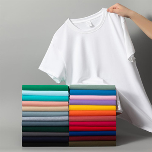 เสื้อยืดคอตตอนถักเนื้อนุ่มพิมพ์ลายดิจิตอลหลากสี 100% คอโอ แขนสั้น สไตล์ลำลอง ดีไซน์เรียบง่าย รับสั่งพิมพ์ลายตามต้องการ - Product Image 1