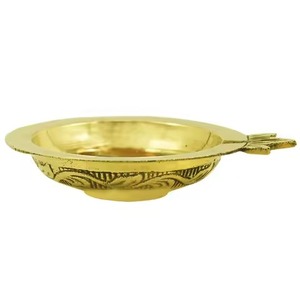 Diya ทองเหลืองขัดเงาดีไซน์คลาสสิกสไตล์ดั้งเดิมของตกแต่งบ้าน Diwali pooja - Product Image 2