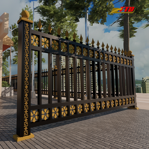 Clôture en fer de haute qualité, écologique, avec détails artistiques améliorant la sécurité, résistance structurelle, élégance architecturale, modélisation 3D - Product Image 2
