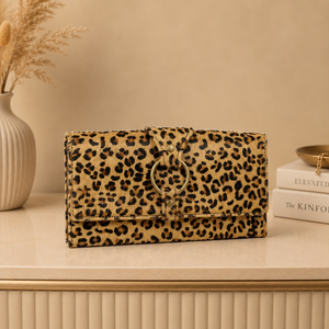 Genuine Leather Leopard Print Clutch <b>Wallet</b> for Women RFID Long <b>Wallet</b> <b>Zip</b> Coin Purse Card Holder Fashion Travel Organizer Gift - Product Image 1