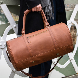 Leather Design Men Leather <b>Duffel</b> <b>Bag</b> Outdoor Travel Sports <b>Bag</b> With Large Storage Capacity And Durable - Product Image 5