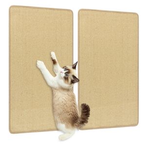 Confezione da 2 Tappetini Tiragraffi per Gatti in Sisal Naturale 32"x20", Tappetini Multifunzionali per Riposo e Gioco per Case con Più Gatti - Product Image 1